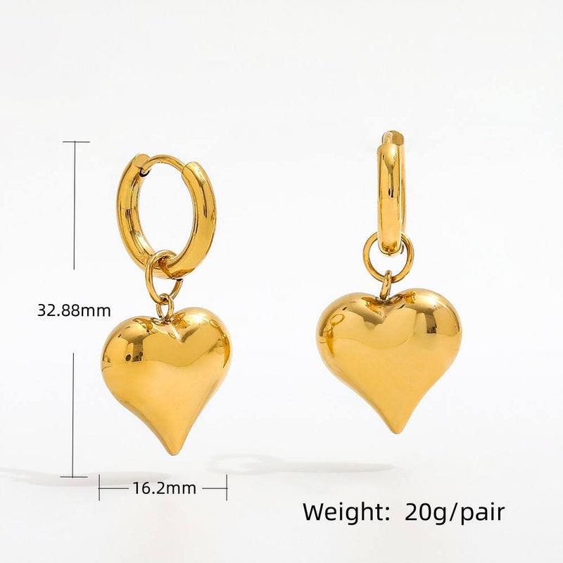 HEARTS FOR YOU EARRINGS - 18K GOLD-PLATED