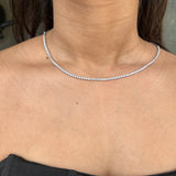 TENNIS NECKLACE/CHOKER (2MM) - Fine Silver