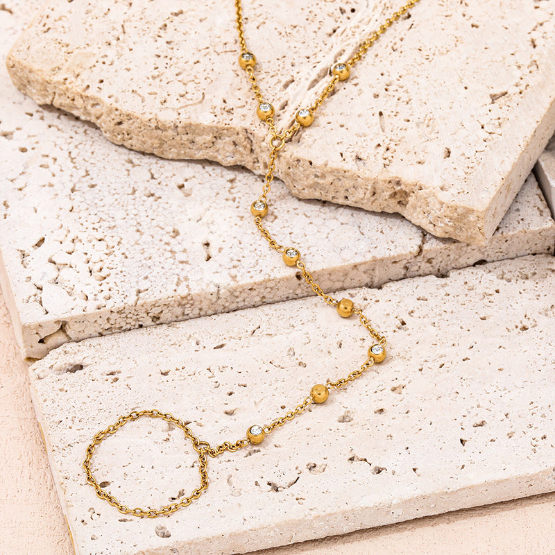 DAINTY HAND CHAIN - 18K GOLD-PLATED