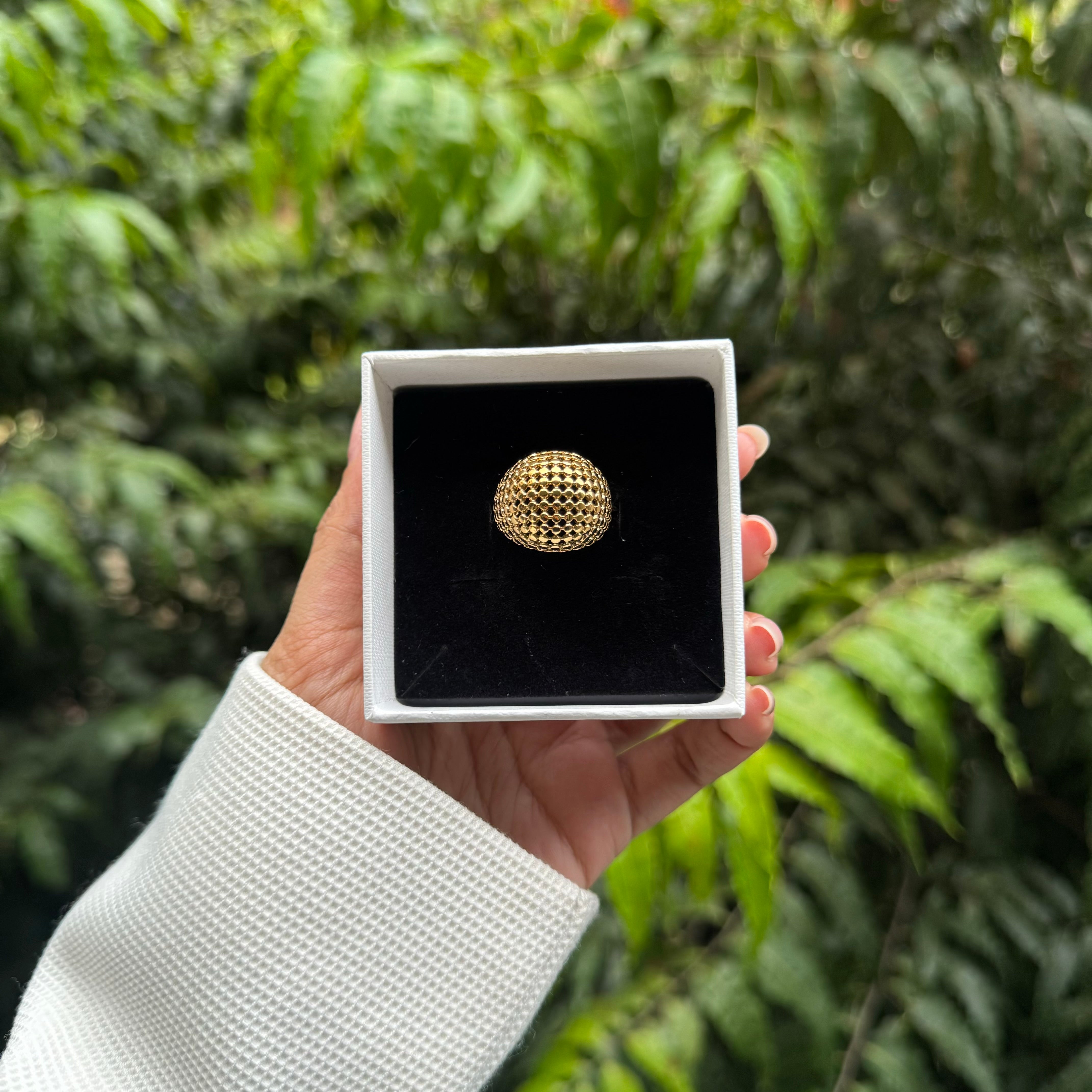 Honey Dome Mesh Ring