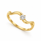 Solitaire Wave Ring