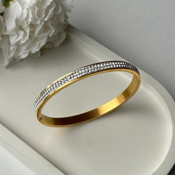 DUO STUDDED BRACELET - 18K GOLD-PLATED