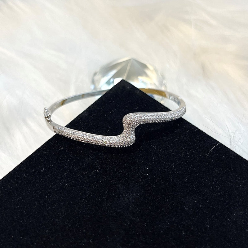 WAVE BANGLE - Fine Silver