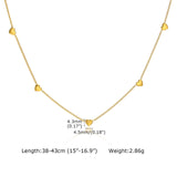 MINI HEARTS NECKLACE - 18K GOLD-PLATED