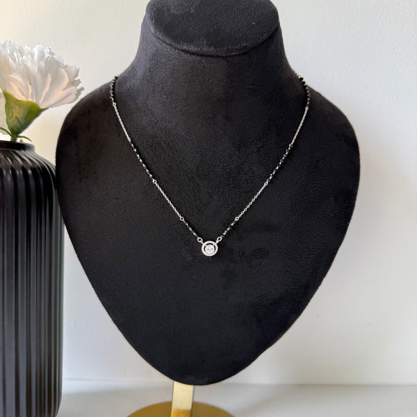 SOLITAIRE MANGALSUTRA - Fine Silver