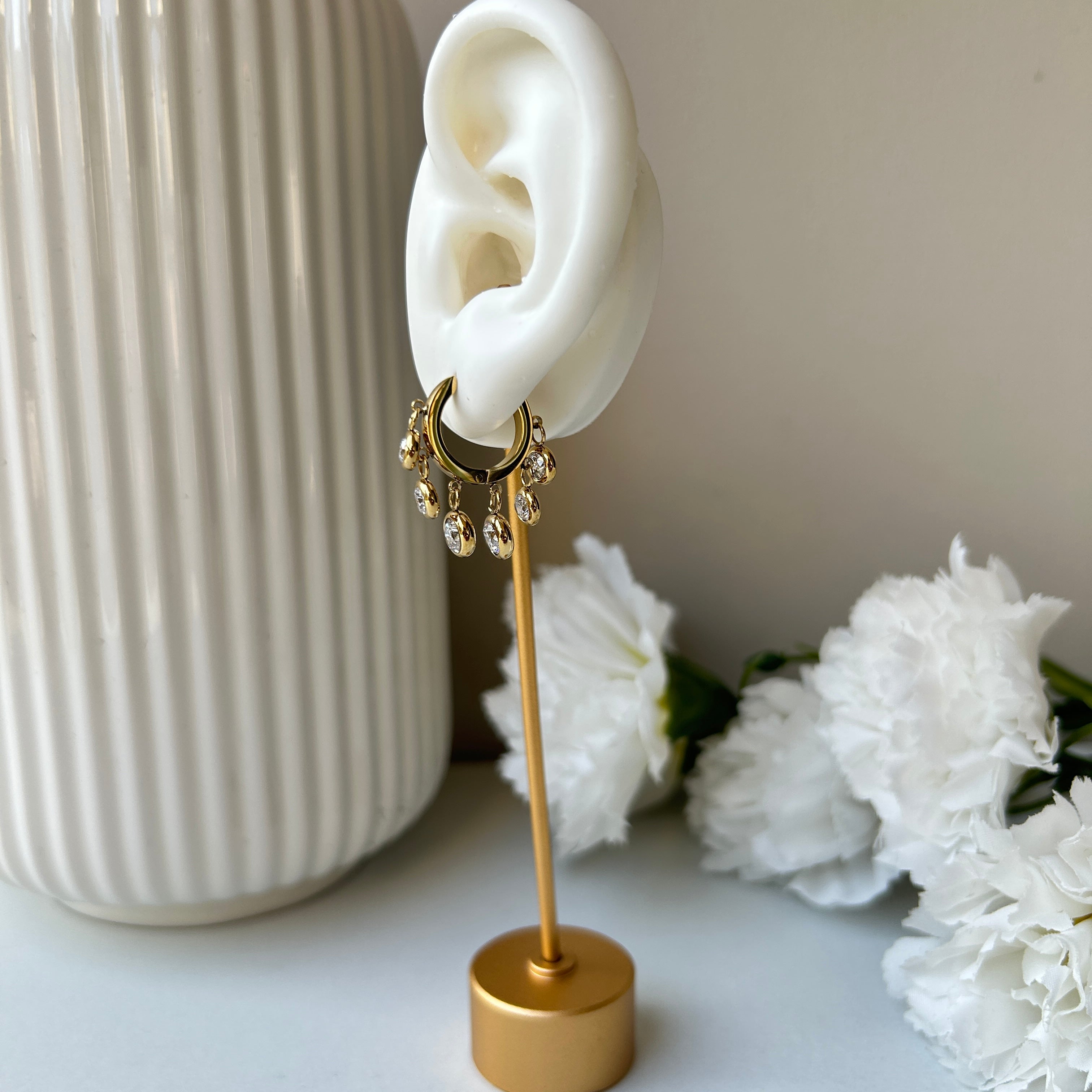 Regal Charm Hoops