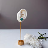 GREEN TRÈFLE EARRINGS  - 18K GOLD-PLATED