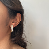 BAGUETTE EARRINGS - 18K GOLD PLATED