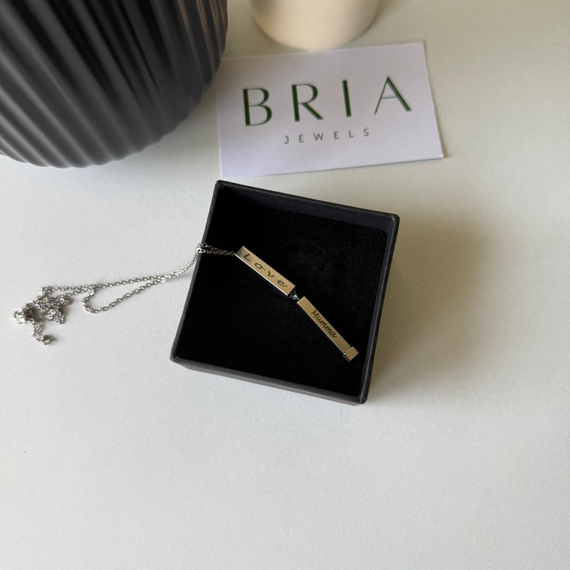 PERSONALISED HIDDEN MESSAGE NECKLACE - 18K WHITE/GOLD-PLATED