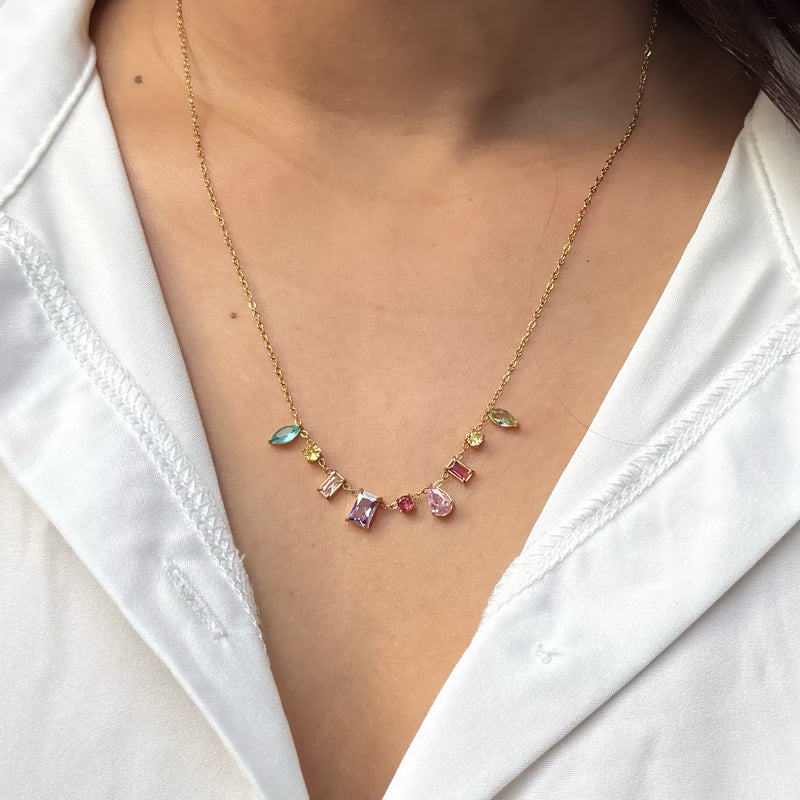 RAINBOW MUSE NECKLACE - 18K GOLD-PLATED