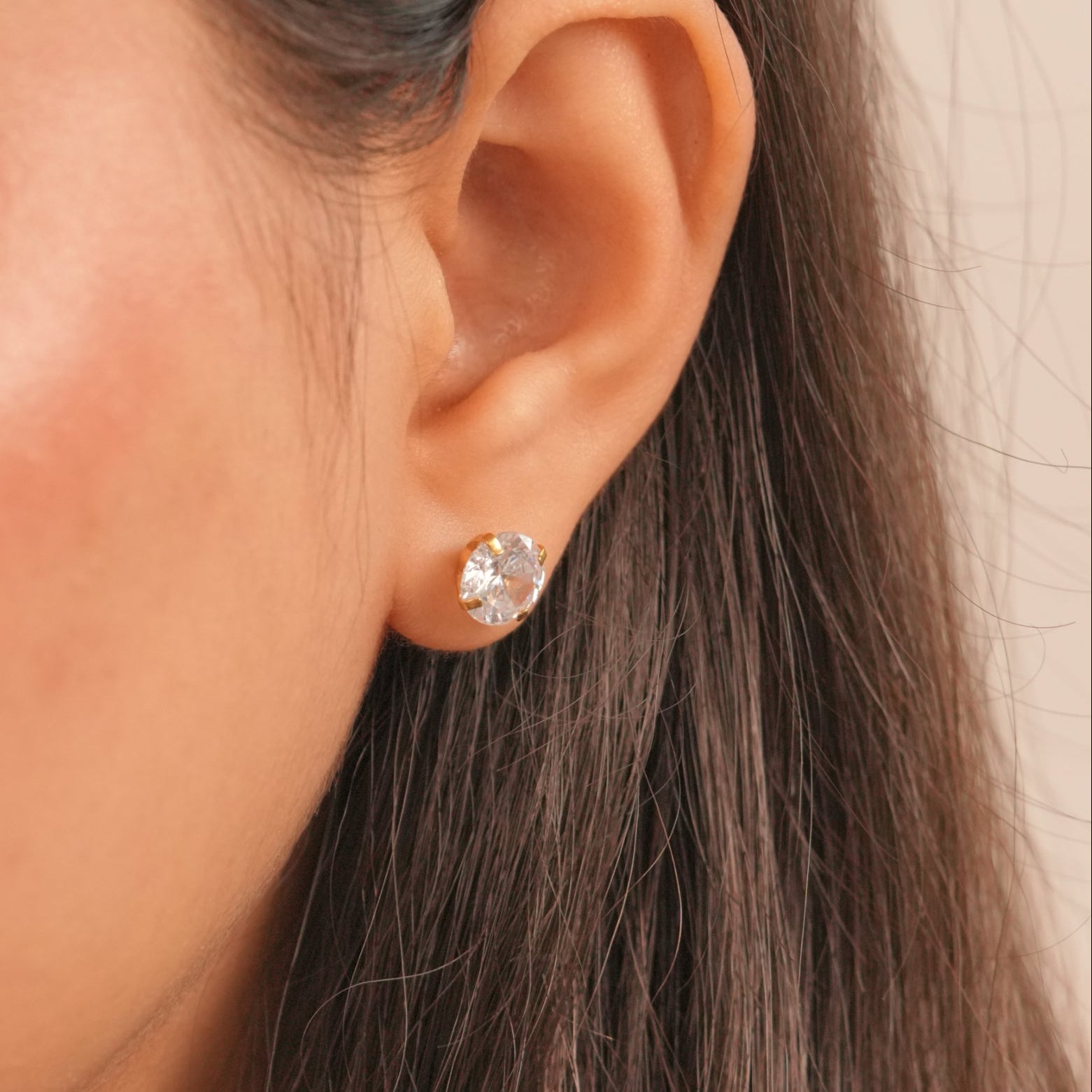 Solitaire Studs (8MM)