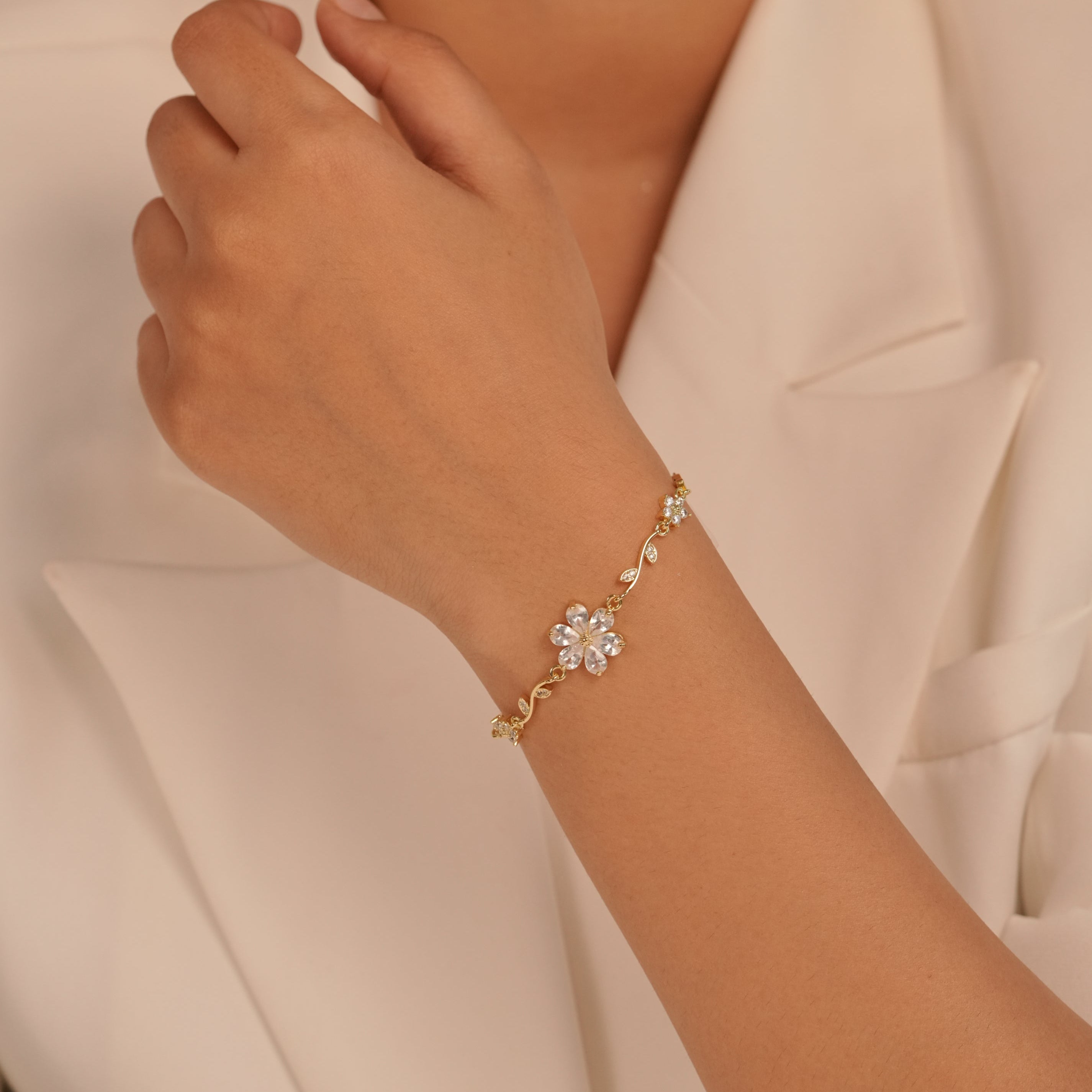 Crystal Flower Bracelet