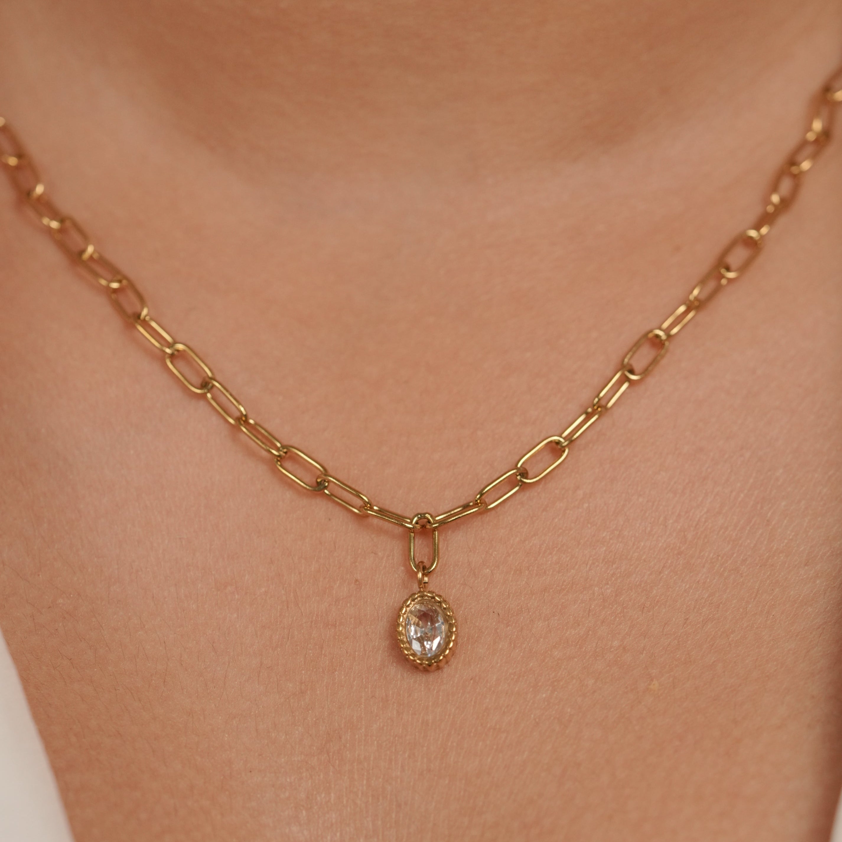 Bold Link Drop Necklace
