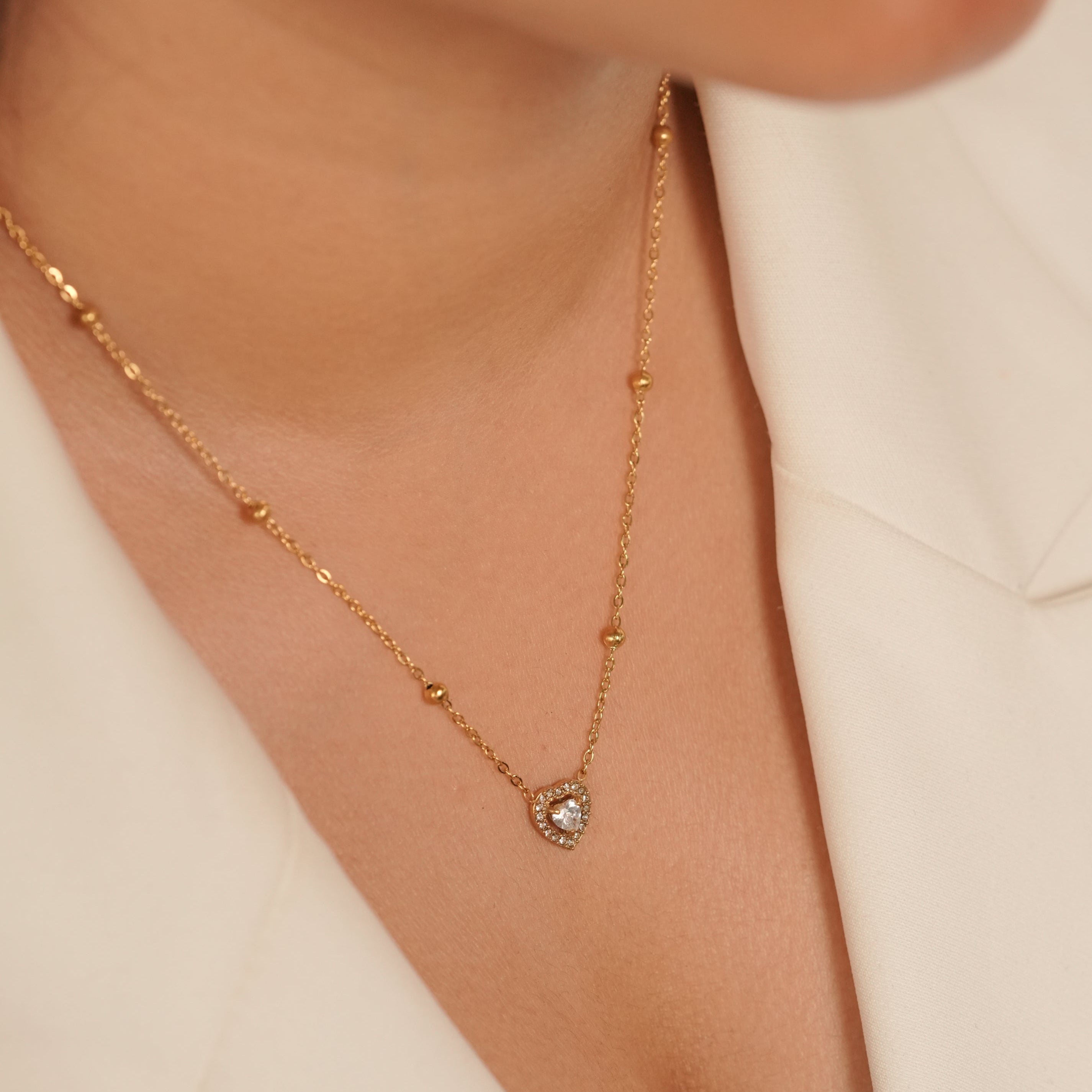 Halo Heart Necklace
