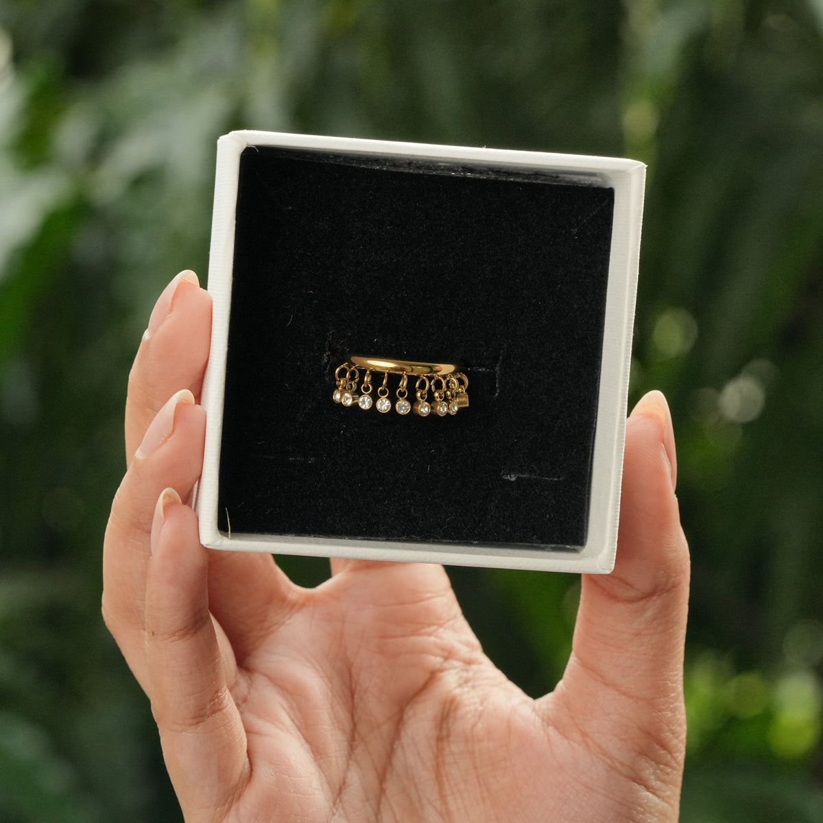 Charm Drop Ring