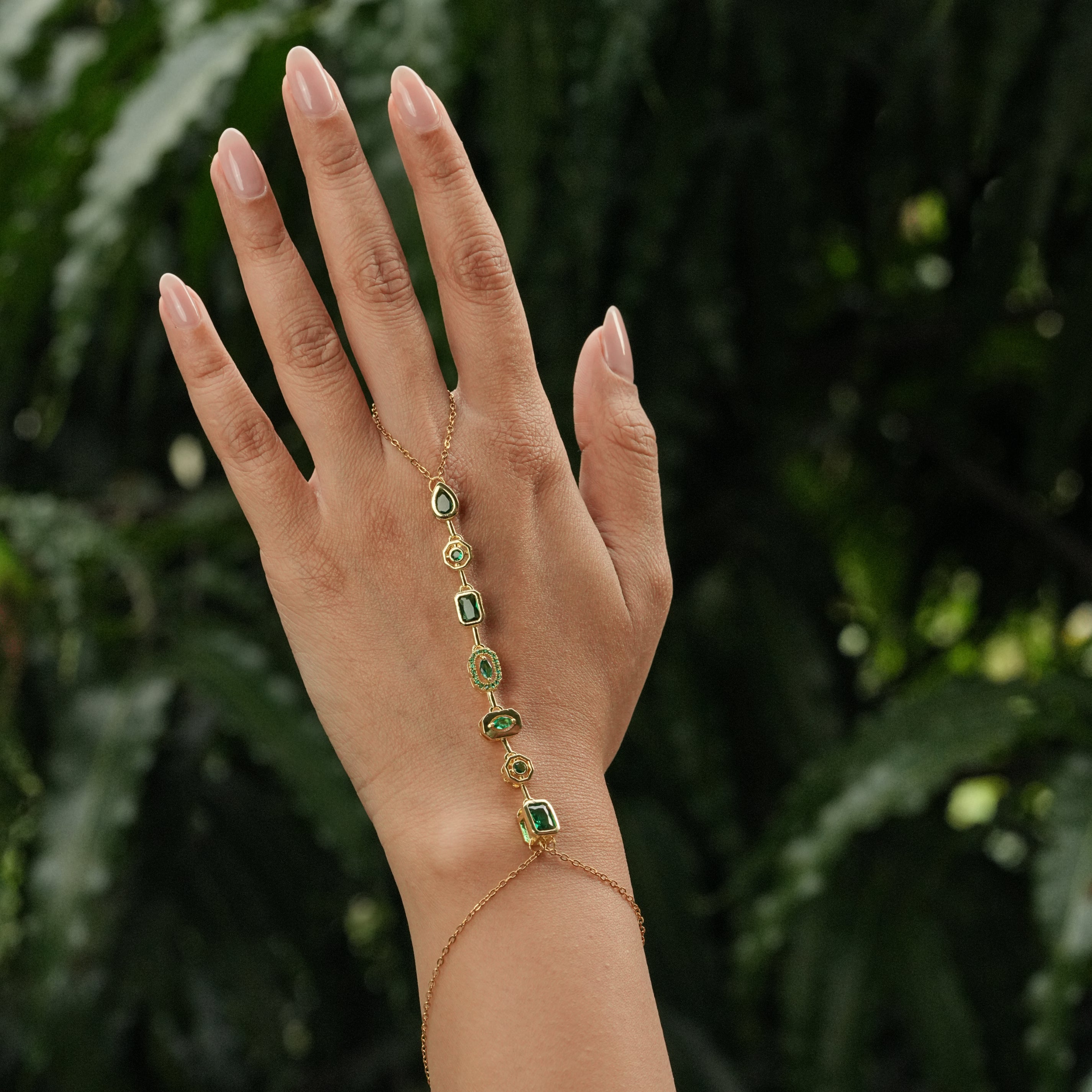 Emerald Cascade Handchain