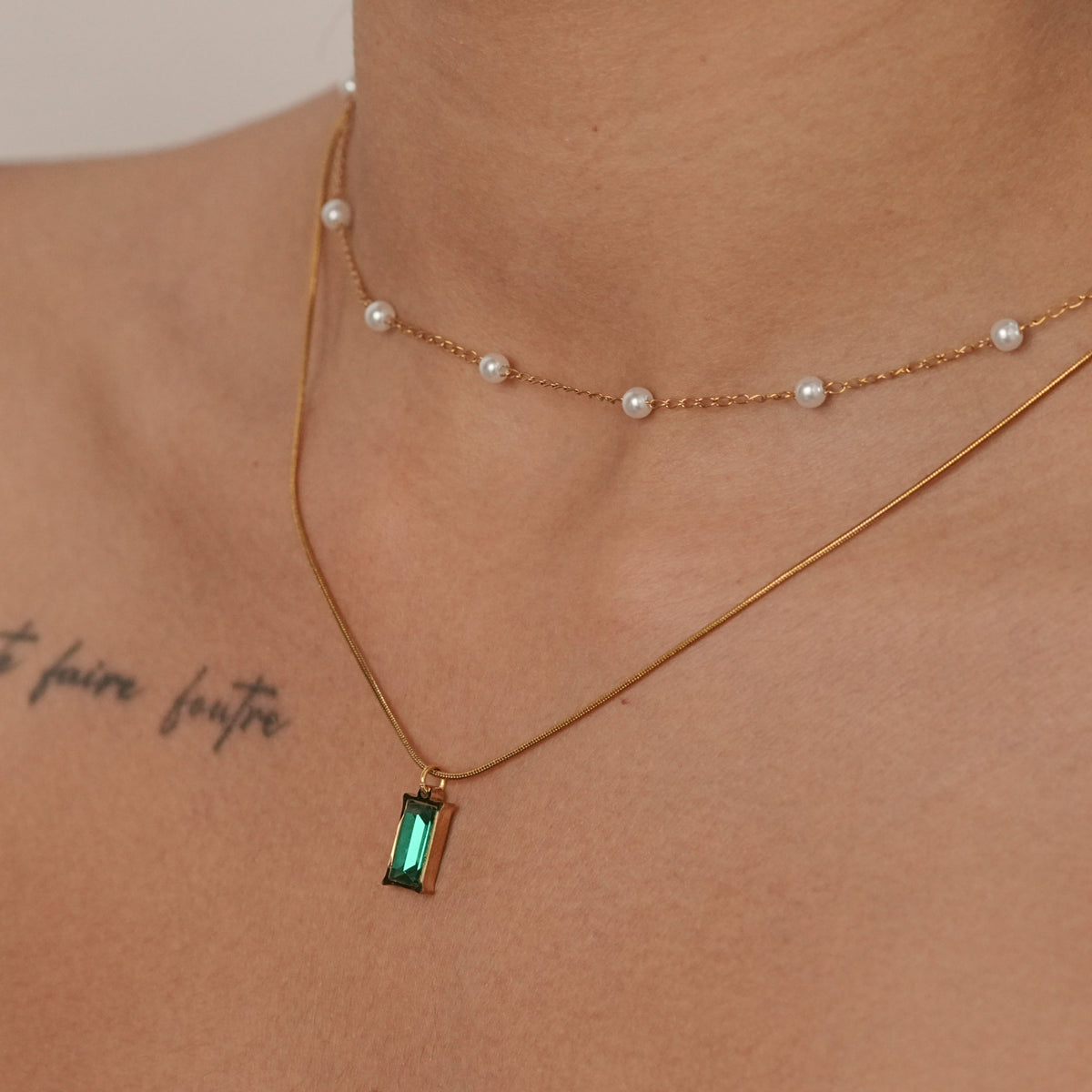 Verde Pearl Layered Necklace