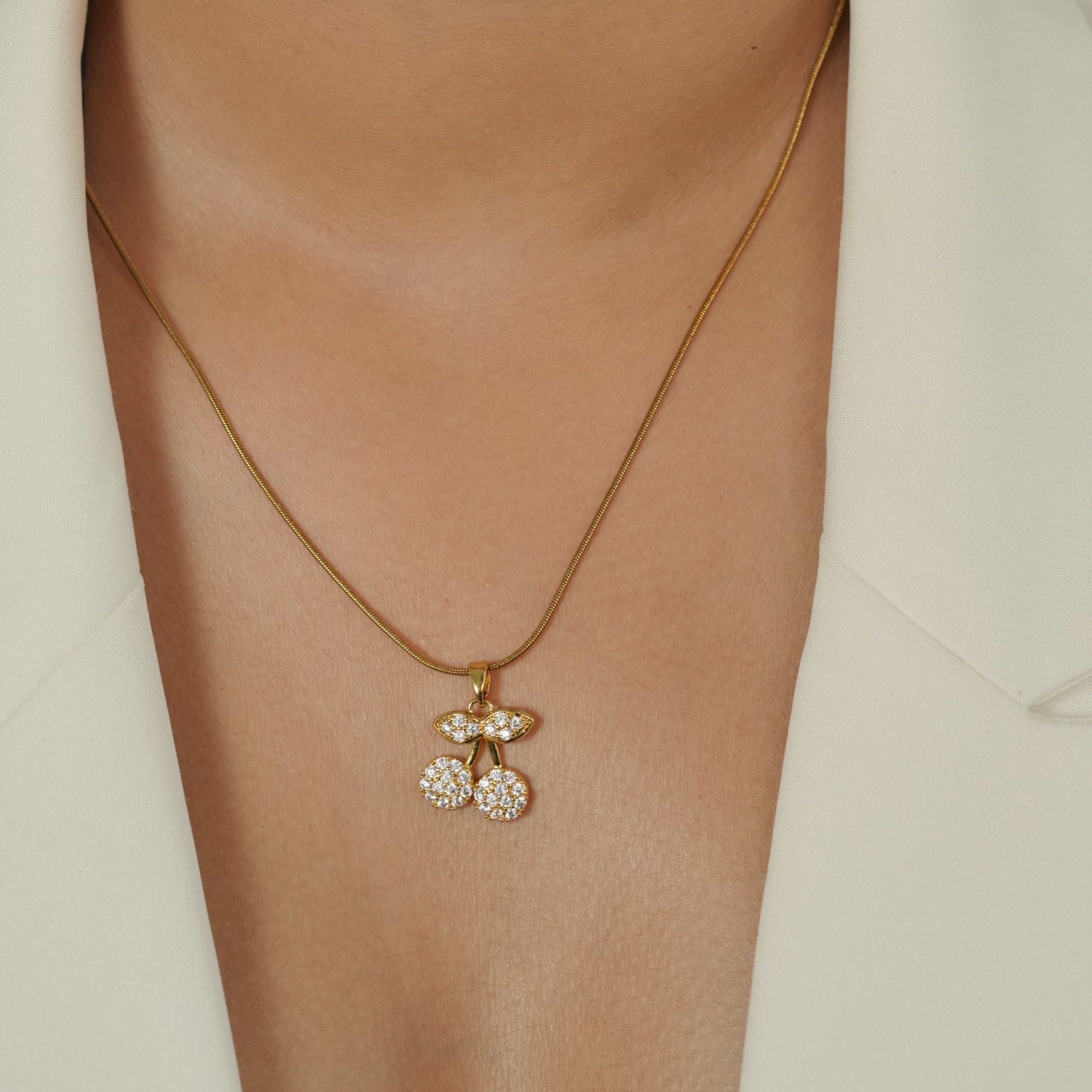 Studded Cherry Necklace