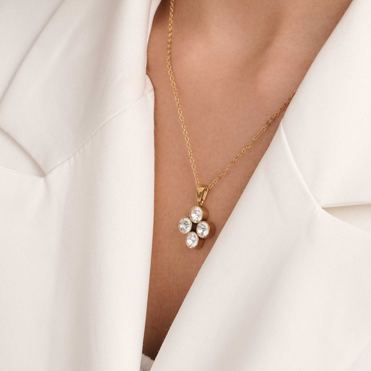 Crystal Rosette Necklace