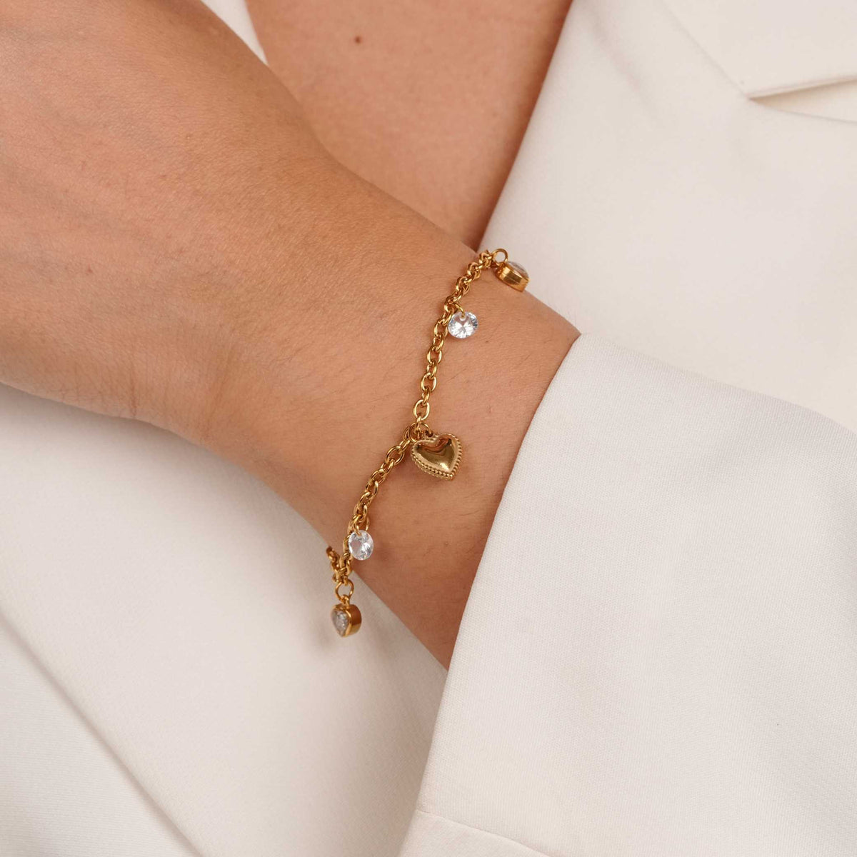 Amora Crystal Link Bracelet