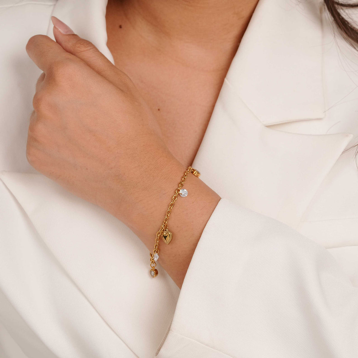Amora Crystal Link Bracelet