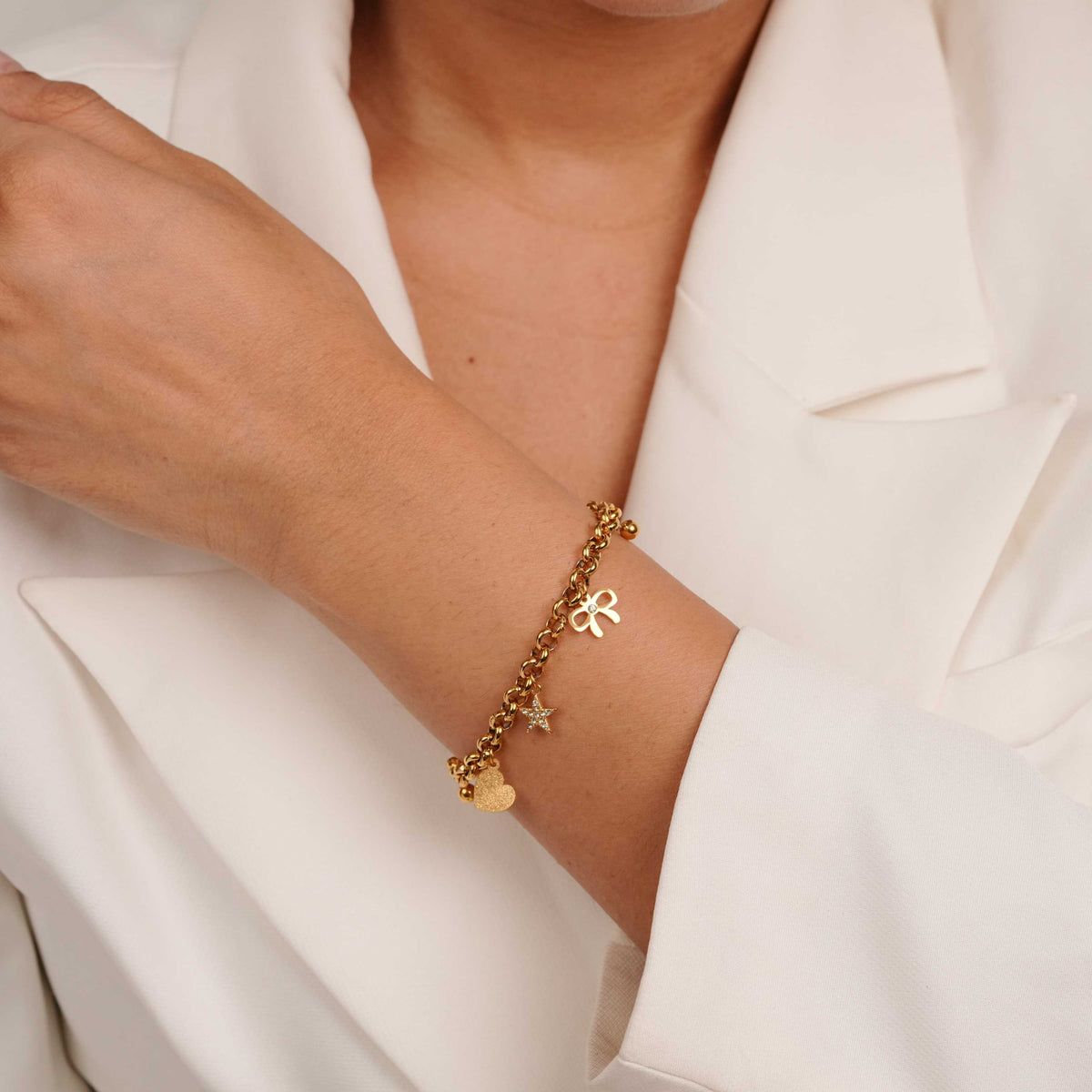 Bow & Charm Bracelet