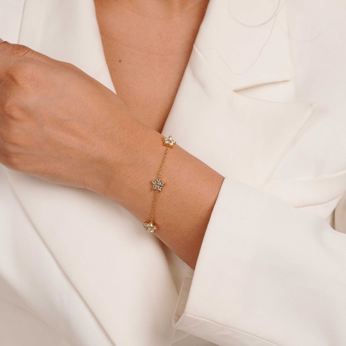 Floral Crystal Bracelet