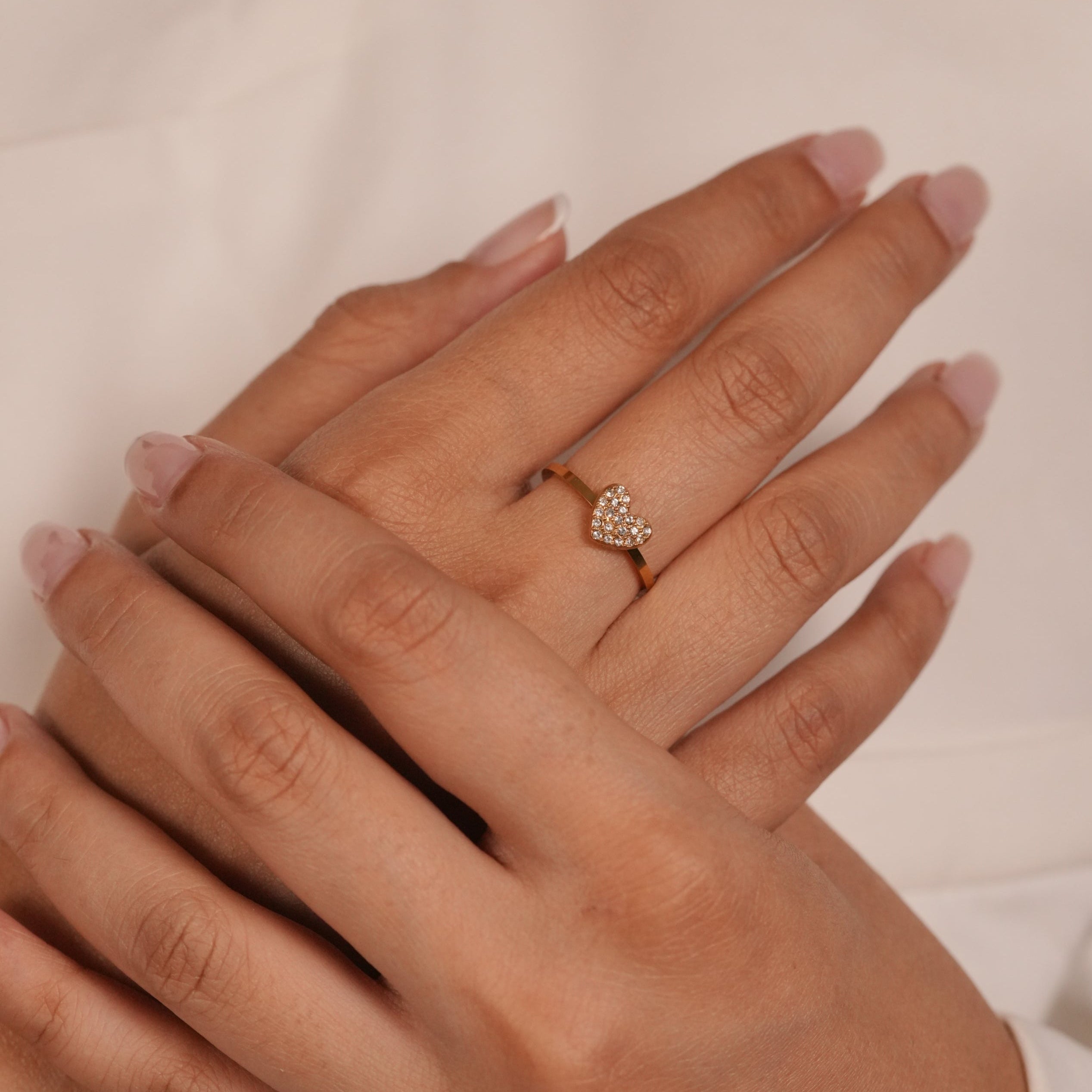 Studded Heart Ring