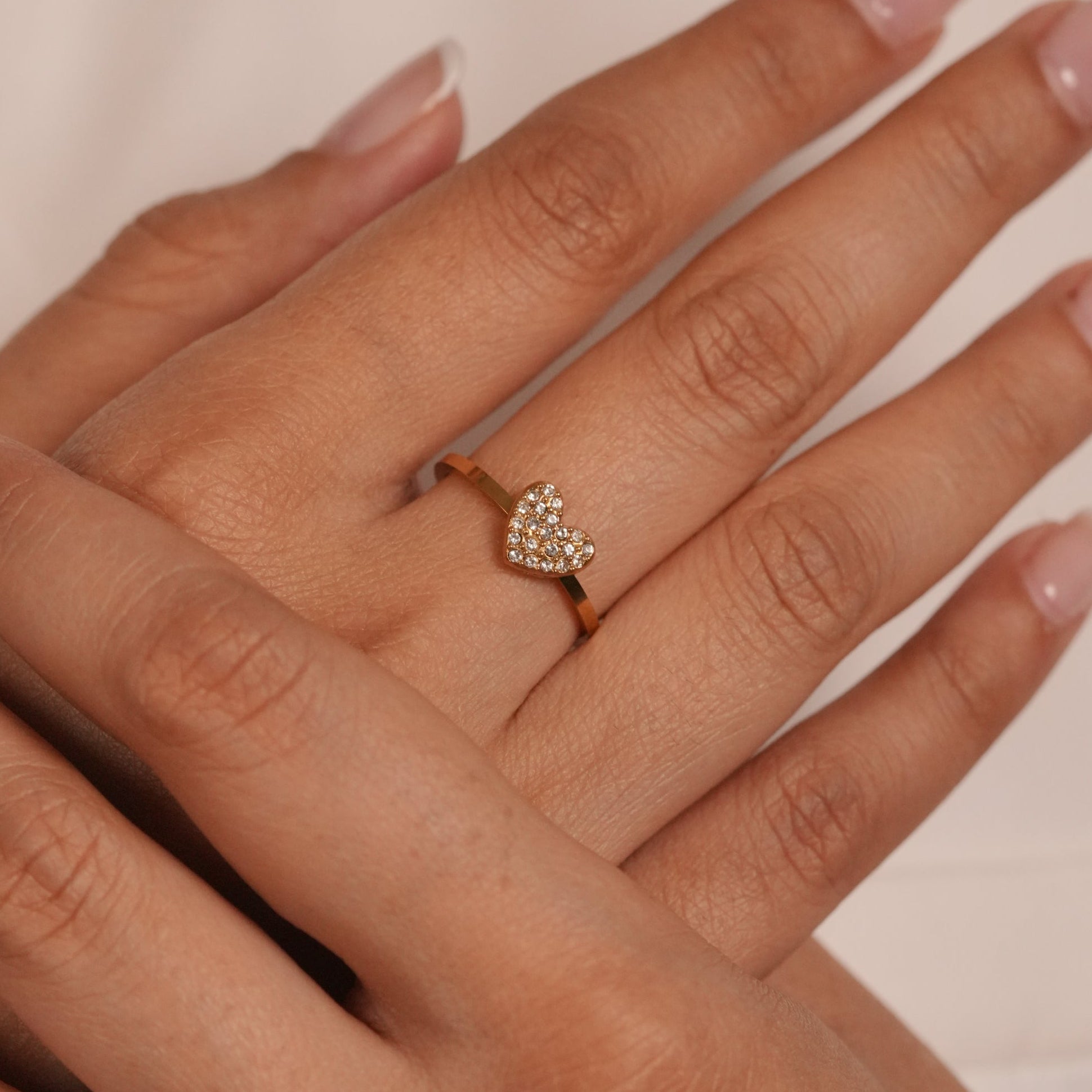 Studded Heart Ring
