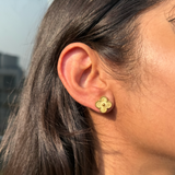 VINTAGE ALHAMBRAH EARRINGS - 18K GOLD-PLATED