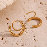 FAKE 2-IN-1 PIERCING EARRING - 18K GOLD PLATED