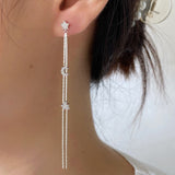 S&M LONG EARRINGS - Fine Silver