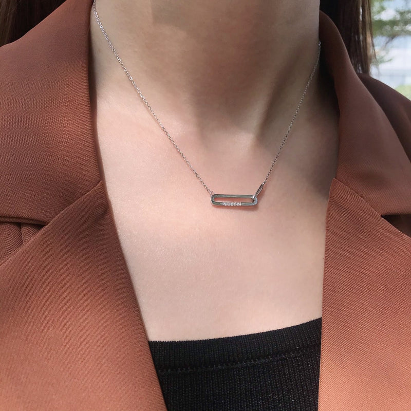 PIN NECKLACE - Fine Silver