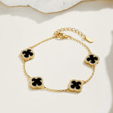 NOIR CLOVER BRACELET - Fine Silver