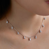 LEANA DROP NECKLACE - Fine Silver