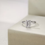 EMERALD CUT RING - Fine Silver