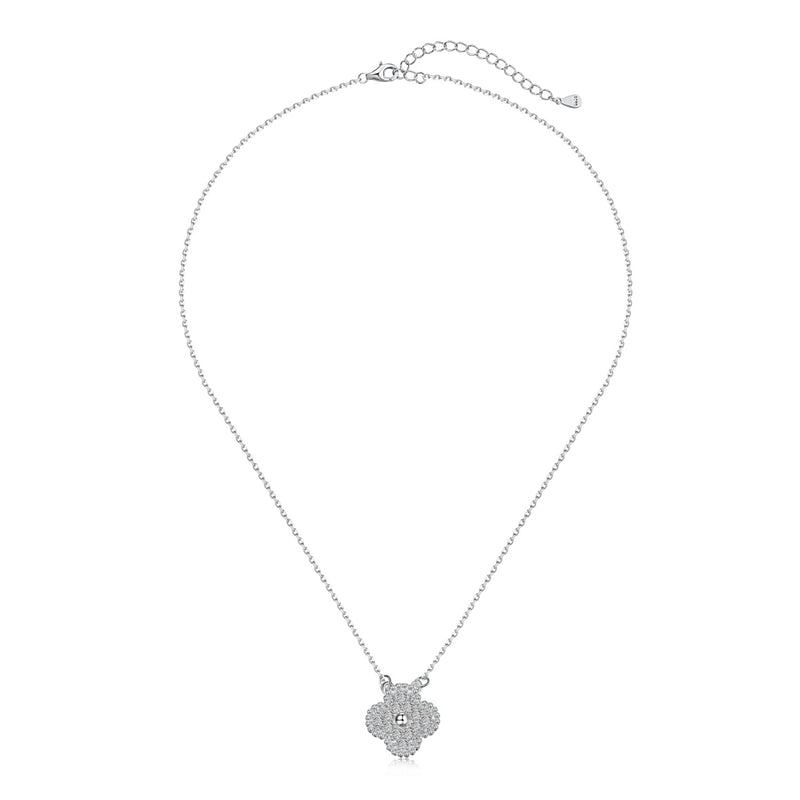 ALHAMBRAH CLOVER NECKLACE - Fine Silver