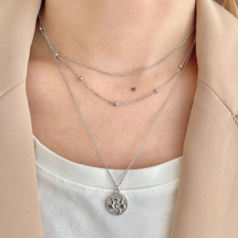 LAYERED NECKLACE - Fine Silver