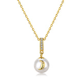 NIGHT PEARL NECKLACE - Fine Silver