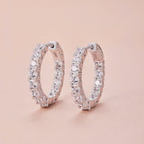 TINY STUDDED HOOPS - Fine Silver