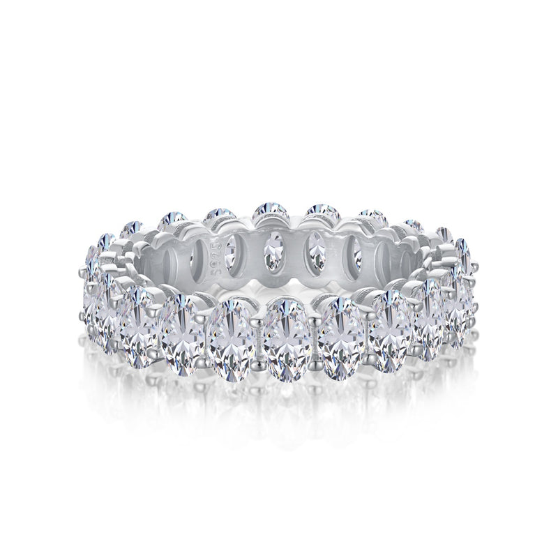 PETITE OVAL ETERNITY RING - Fine Silver