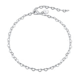 THE HEARTSY ANKLET - Fine Silver