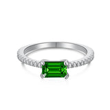 DAINT EMERALD RING - Fine Silver