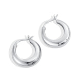 BAESIC HOOP EARRINGS - Fine Silver