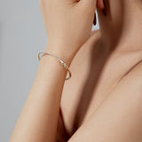 SINGLE LINE BANGLE - Fine Silver