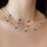 RUBY TENNIS NECKLACE - Fine Silver