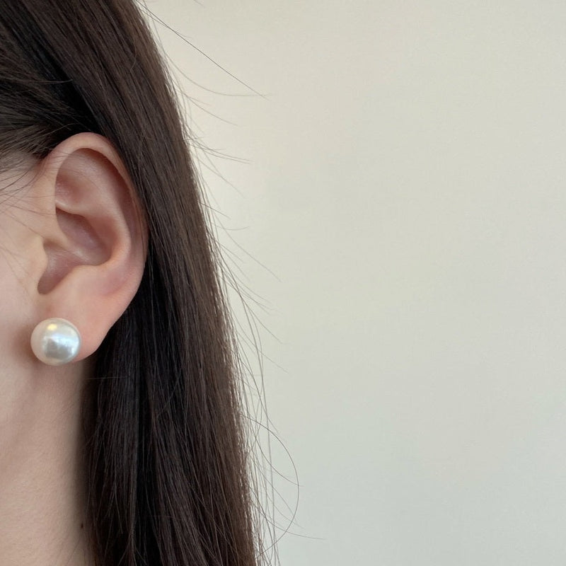 Big Pearl Drop Earrings, Statement Pearl Earrings, Unique Earrings,  Geometric Earrings, Gold and Pearl Earrings - Etsy