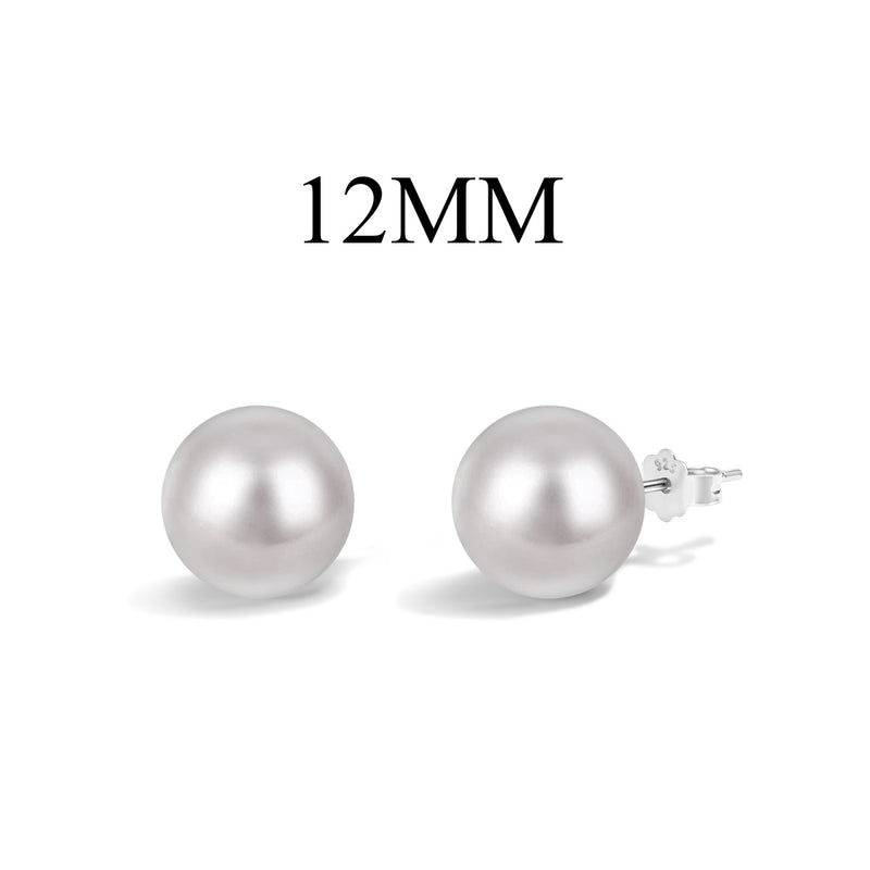 BIG PEARL EARRINGS - Fine Silver