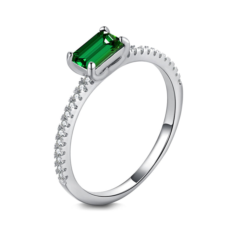 DAINT EMERALD RING - Fine Silver