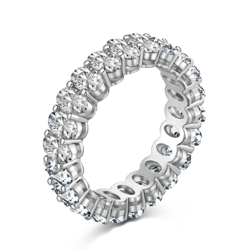 PETITE OVAL ETERNITY RING - Fine Silver